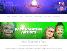 Tablet Screenshot of kidsbounce4fun.com